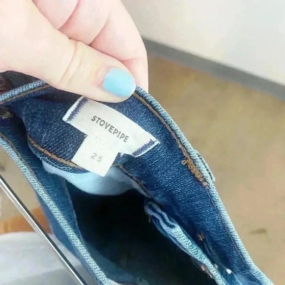 Madewell stovepipe straight leg‎ jeans 25 - Picture 4 of 6